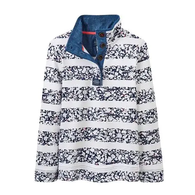 Joules Ladies Cowdray Sweatshirt - Mara Ditsy Stripe